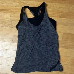 Lululemon Athletica Gray Sleeveless Tank Top with Built in Sports Bra